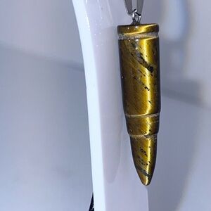 Tigers eye bullet necklace